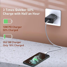 Load image into Gallery viewer, Mini Fast USB 18W Charger Support Quick Charge 3.0 USB Type-C PD Charger Portable Phone Charger
