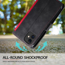 Load image into Gallery viewer, Luxury Magnetic Leather Flip Case For iPhone 14 13 12 Mini 11 Pro SE Card Holder Wallet Stand Cover Leather Wallet Flip Case Cover With Card And Cash Slot 360 Full Body Protection