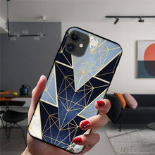 Load image into Gallery viewer, Unique Abstract Ultra Thin Sparkle Soft Silicone Case For iPhone XS Max 8 7 Plus X XR 6 6S 5S Mini Black Phone Case Marble Geometric Art Soft Silicone Cover