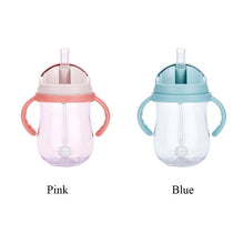 Load image into Gallery viewer, Water Straw Drinking Feeding Bottle Silicone Leakproof With Handles Wide Mouth Suction Babies Cups Bottles for Kids