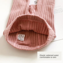Load image into Gallery viewer, Baby Girl Stretch Leggings Pants Spring and Autumn Toddler Child Knitting Trousers Pink Yellow Color