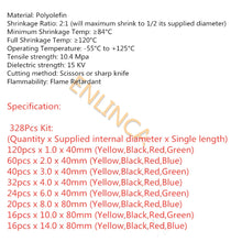 Load image into Gallery viewer, 127-750pcs Heat-shrink Tubing Thermoresistant Tube Heat Shrink Wrapping Kit Electrical Connection Wire Cable Insulation Sleeving