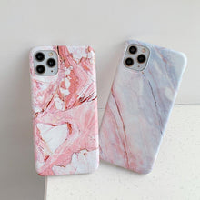 Load image into Gallery viewer, White Gray Marble Slim Soft Clear Bumper Full-Body Protective Phone Case Cover Glossy Marble Texture Cover for iPhone 11 14 Pro Max 14Plus 12 13 Mini X XR XS Max Soft Back Case