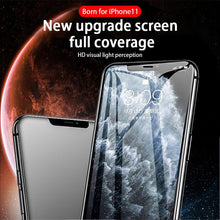 Load image into Gallery viewer, 3pcs Full Cover Protective Glass On For Iphone 11 12 13 Pro Max Tempered Glass Film Iphone X Xr Xs Screen Protector Curved Edge Anti Scratch Bubble Free Smooth Tempered Glass Screen Protector