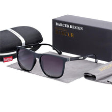 Load image into Gallery viewer, Square High Quality Titanium Sunglasses for Men Polarized Sunglasses With Mirror Gradient Glasses Titanium TR90 Frame Oculos De Sol gafas and UV400 Protection