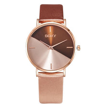 Load image into Gallery viewer, Women's Watch Leather Rose Gold Dress Female Clock Luxury Brand Design Women Watches Simple Fashion Ladies Watch For Women and Girls