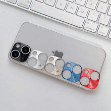 Load image into Gallery viewer, CD Texture Metal Camera Lens Frame For Iphone 14 Plus 13 Pro Max 12 Pro Max 11 Pro Max 12 Pro Camera Lens Screen Protector Camera Lens Protector Ring Cover Anti-Fall Not easy to fall 360 Degree Protection