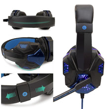 Load image into Gallery viewer, Professional Led Light Gaming Headphones for Computer Adjustable Bass Stereo PC Gamer Over Ear Wired Headset With Mic