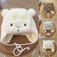 Load image into Gallery viewer, Modern Elegant Baby Boy Girl Warm Earmuffs Hat Wool Winter Ski Cap Winter Plush Cartoon Hat For Boys and Girls Kids