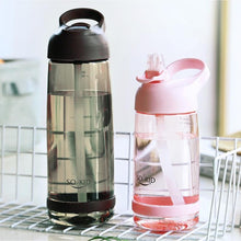 Load image into Gallery viewer, Portable Water Bottle With Straw Healthy Plastic Travel Drinkware Sports Shaker Drink Bottles For Kids