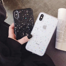 Load image into Gallery viewer, Women Glitter Phone Case For Iphone 8 7 Plus 6 6s Star Clear Soft Cover For Iphone 12 11 Pro X Xr Xs Max Starry Night Non Moving Sparkling Shining Glitter Soft Silicone Case