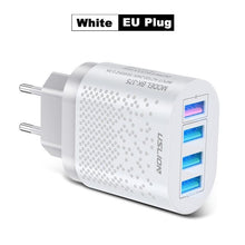 Load image into Gallery viewer, Portable USB Charger 3A Quick Charge 3.0 Mobile Phone Charger 4 Port 48W Fast Wall Chargers