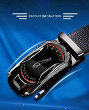 Load image into Gallery viewer, Belts for 3.5cm Width Sports Car Brand Fashion Automatic Buckle Black Genuine Leather Men's Jeans High Quality Waist Male Strap