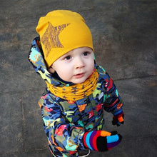 Load image into Gallery viewer, Modern Baby Boys & Girls Hat Scarf Set Beanie Boys Caps with Scarf for Kids In elegant Modern Design