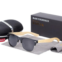 Load image into Gallery viewer, Brand Bamboo Handmade Luxury Polarized Modern and Retro Wood Sunglasses for Men and Women With UV400 Protection