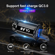 Load image into Gallery viewer, Mini White Quick Charge 3.0 Fast Charging QC 3.0 Car-Charger LED Modern Phone USB Charger Car Accessories