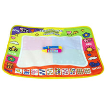 Load image into Gallery viewer, 1-6 Years Children Kids Baby Drawing Educational Water Mat Drawing Painting Toddler Board/ Charpet With Magic Water Pen Gift 45.5 X 29cm (White)