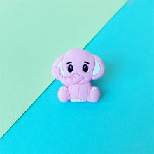 Load image into Gallery viewer, 2pc Silicone Elephant Teether Baby Silicone Chew Charms Baby Teething Gift Toddler Toys Unique Design