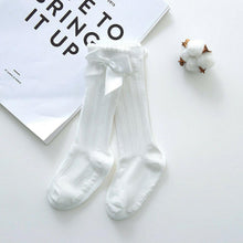 Load image into Gallery viewer, Baby Girls Big Bow 100% Cotton Knee High Long Soft Cotton Lace Baby Socks Bowknot Socks