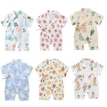 Load image into Gallery viewer, Summer Baby Girl/Boys Clothing Short-sleeved Rompers Jumpsuit Floral Print Cute Soft Newborn Infant Baby Playwear For Girls and Boys Kids