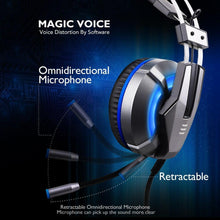 Load image into Gallery viewer, NEW Trend Gaming Headset Gamer Ear Wired Headphones for Smartphone/PS4/PC/Xbox with Retractable Rotate Microphone and LED Light