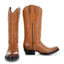 Load image into Gallery viewer, Cowboy Dress Boots | Mens Classic Round-Toe Boots (H7001-Tan)