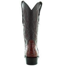 Load image into Gallery viewer, Men's Cognac Ostrich Print Cowboy Boots (H7002)