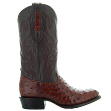 Load image into Gallery viewer, Men's Cognac Ostrich Print Cowboy Boots (H7002)