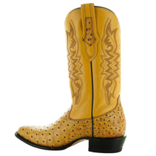 Load image into Gallery viewer, Men's Mantequilla Ostrich Print Cowboy Boots (H7002)