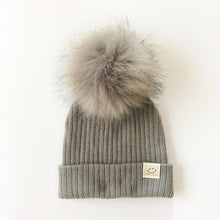 Load image into Gallery viewer, Winter Baby Boy Girl Artificial Pompom Knitted Hat Toddler Kids Caps With Pompon for Newborn