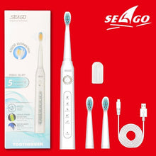 Load image into Gallery viewer, Electric Vibration Toothbrush Sonic Rechargeable Smart Chip Teethbrush Head Replaceable Whitening Healthy Best Gift For Adults And Kids