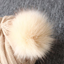 Load image into Gallery viewer, Cute Baby Hat & Scarf Set Pompom Infant Baby Girl Winter Hat For Kids Warm Knitted for Girls