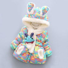 Load image into Gallery viewer, Luxury Newborn Children Plus Cute Hooded Cotton Jacket Infant Clothing for Baby Girls In Elegant Colorful Design For Winter
