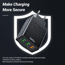 Load image into Gallery viewer, Black Dual Port Quick Charge 3.0 USB Charger QC 3.0 Fast Charging Multi Charger Portable Travel Wall Modern Phone Charger