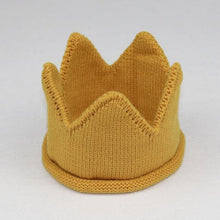 Load image into Gallery viewer, Modern Luxury New Trend Baby Hat Girls and Boys Crown Knitted Cap Toddler Empty Top Hats Newborn Design Woolen Yarn Bonnet For Kids