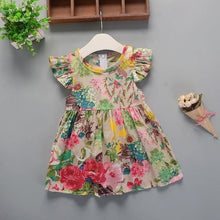 Load image into Gallery viewer, Baby Summer New Children Female Cotton A-Line Dress Kids Clothes Floral Princess Tutu Dresses For Girls