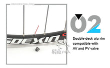 Load image into Gallery viewer, Cruiser Tour Bike Wheelset, Double Deck Rim, Front Wheel Disc, V Brake, Rear Back Wheels, Cassette and Screwed Hub, 36H, 700C