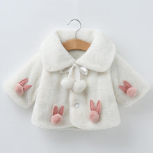 Load image into Gallery viewer, Princess Baby Girls Winter Thick Bownot Cloak Coat Flower for Childre With Flowers