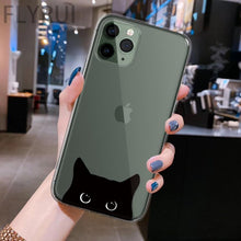 Load image into Gallery viewer, Cute Black Cats Animal Pattern Clear Phone Case For Iphone 11 13 12 Pro Max 7 8 Plus Se 2020 Silicone Protective Design Flexible Slim Soft Transparent Cover