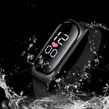 Load image into Gallery viewer, STEVVEX Men's Business Electronic Watch Simple Luxury Steel Belt Folding Buckle Sports Digital Watch For Men and woman
