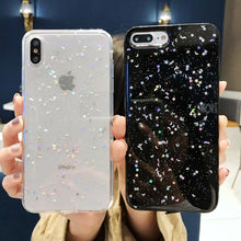 Load image into Gallery viewer, Women Glitter Phone Case For Iphone 8 7 Plus 6 6s Star Clear Soft Cover For Iphone 12 11 Pro X Xr Xs Max Starry Night Non Moving Sparkling Shining Glitter Soft Silicone Case