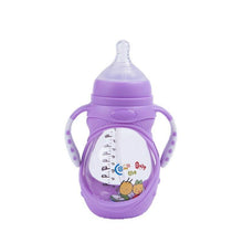 Load image into Gallery viewer, Infant Food Silicone Glass Feeding Bottle For Baby Feeding Bottle Children Drink Water to Feed Glass For Baby