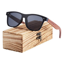 Load image into Gallery viewer, Polarized Black Walnut Wood Sunglasses Men Square Women Sun Glasses UV400 Oculos Gafas Oculos de sol masculino