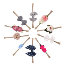 Load image into Gallery viewer, Luxury Modern 10PCS Set Kids Headband Bow For Girl Rabbit Ear Hairbands Turban Knot Kids Turbans Accessories Headband