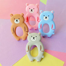 Load image into Gallery viewer, 4pcs Bear Silicone Teether Baby Teething Toys Chewable Cartoon Animal Shape Baby Products Nursing Gift