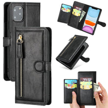 Load image into Gallery viewer, Luxury Leather Flip Wallet Case For iPhone 14 13 12 11 Pro MAX X XS XR Card Holder Stand Cover Retro Brown Card Holder Slots Pocket Case PU Leather Magnetic Closure Kickstand Shockproof Flip Case