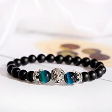 Load image into Gallery viewer, New Classic Crown Lion Elegant Bracelet Luxury For Men Fashion Tiger Eye Onyx Stone Handmade Beaded Charm Modern Bracelet For Women Jewelry