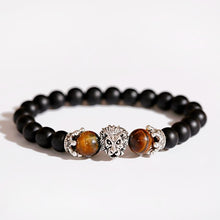 Load image into Gallery viewer, New Classic Crown Lion Elegant Bracelet Luxury For Men Fashion Tiger Eye Onyx Stone Handmade Beaded Charm Modern Bracelet For Women Jewelry
