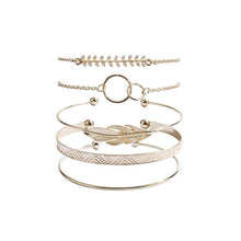 Load image into Gallery viewer, Luxury Modern Gold Crystal Elegant Woman and Lady Brecelets in Sets of 5Pcs/sett for Women Punk Boho Beach Bangle Jewelry Gift