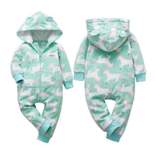 Load image into Gallery viewer, Modern Infant Baby Rompers Coral Fleece Animal Overall Baby Halloween Xmas Costume Clothes Baby jumpsuit Romper For Kids